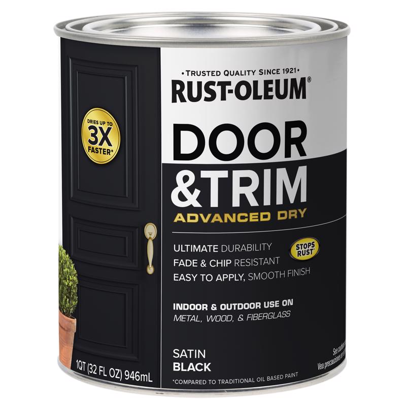 DOOR PAINT SATIN BLK 1QT Online now