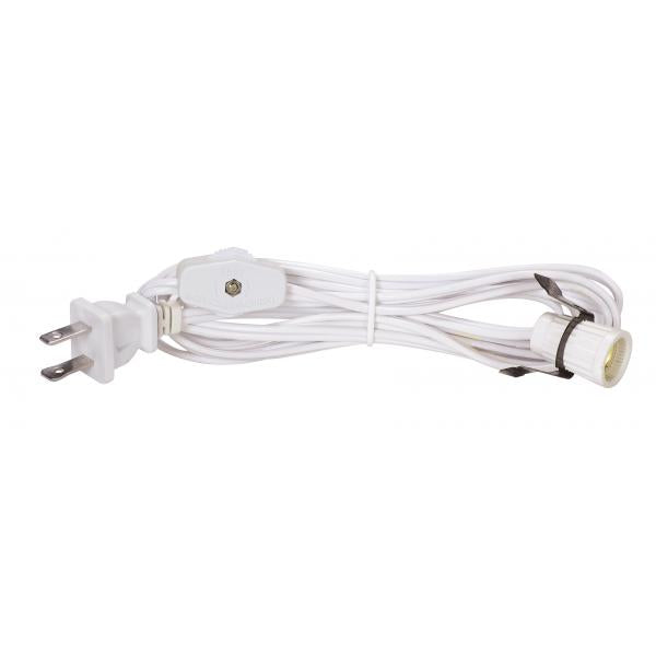 CANDELABRA SKT W/SNAP W/8FT WH Supply