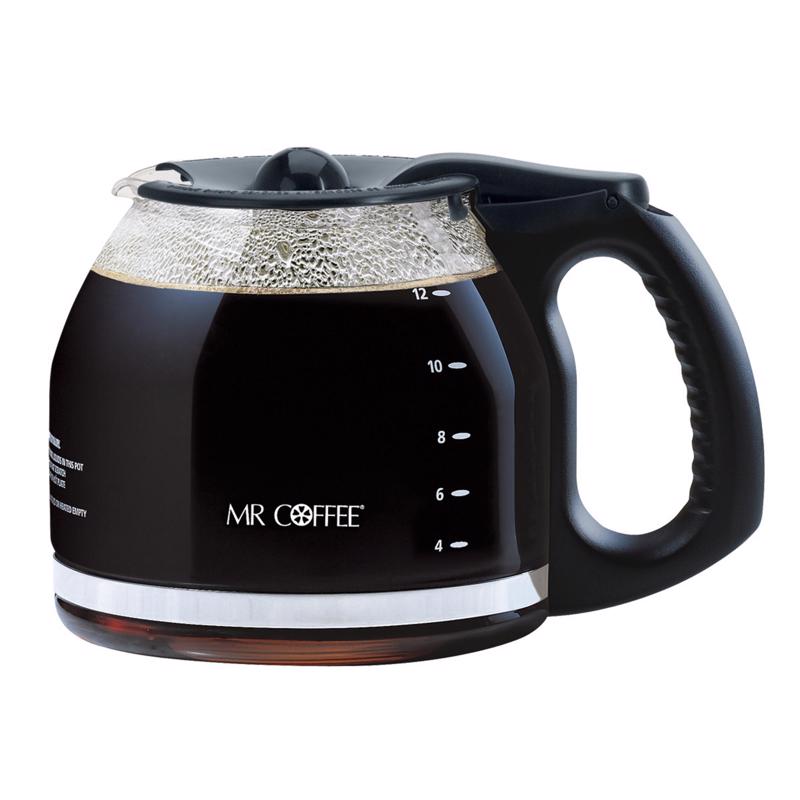 CARAFE GLASS BLK 12CUP Hot on Sale