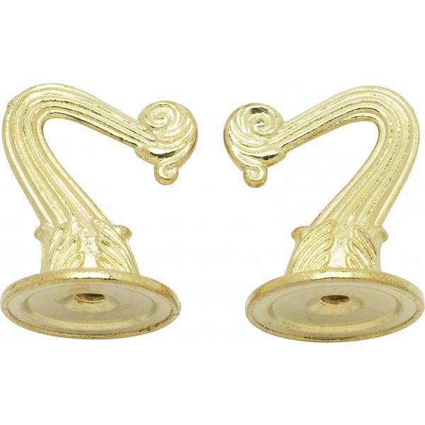 2 BRASS FIN HOOKS & HDWR Discount